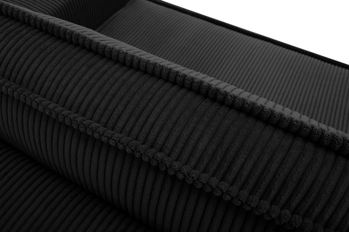 3-SITZER-SCHLAFSOFA NAPI in Pet Friendly Cord-Stoff, Schwarz - Schwarz, Textil (244/89/101cm) - KONSIMO®