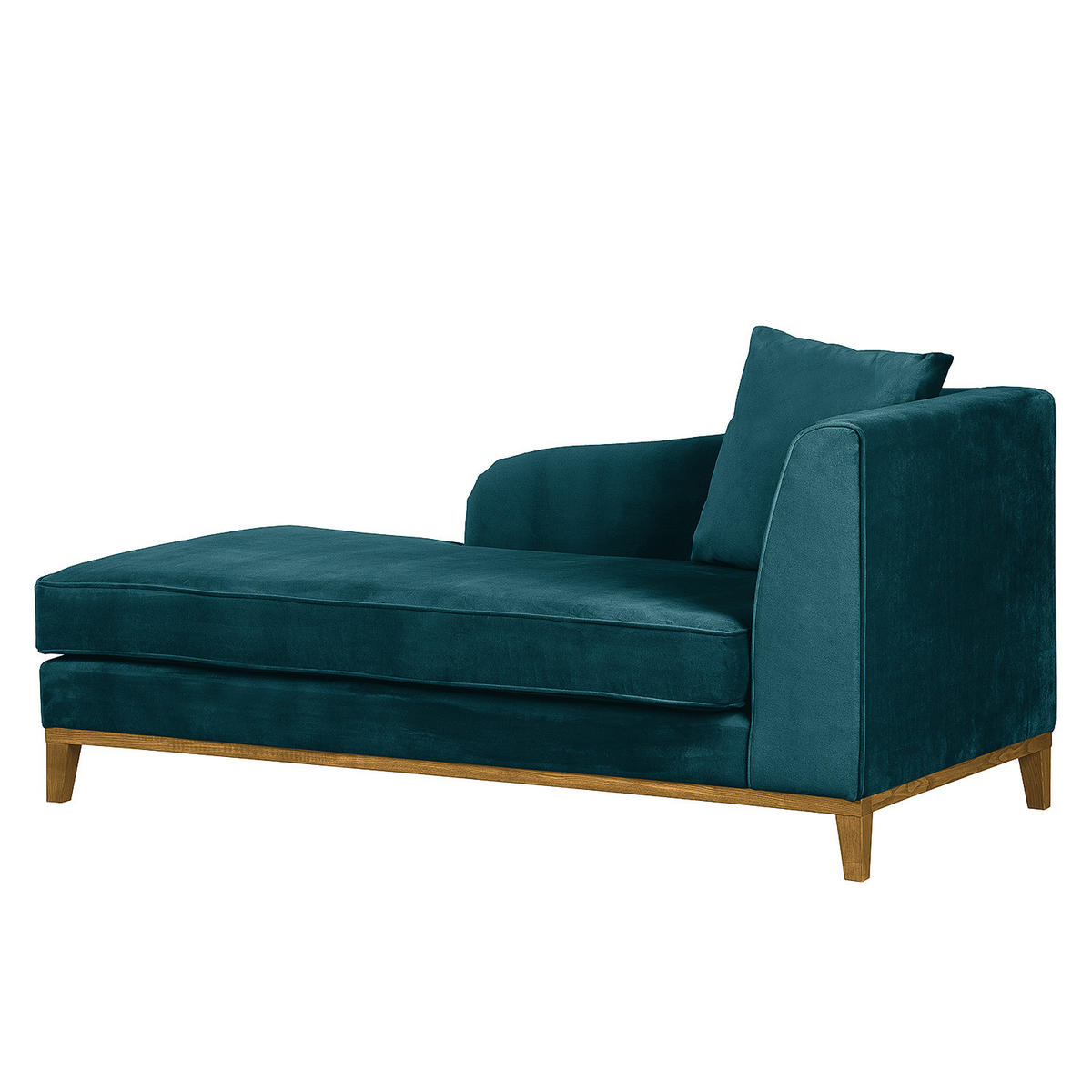 RECAMIERE - Petrol, Eichenholz/Textil (165/77/82cm) - home24