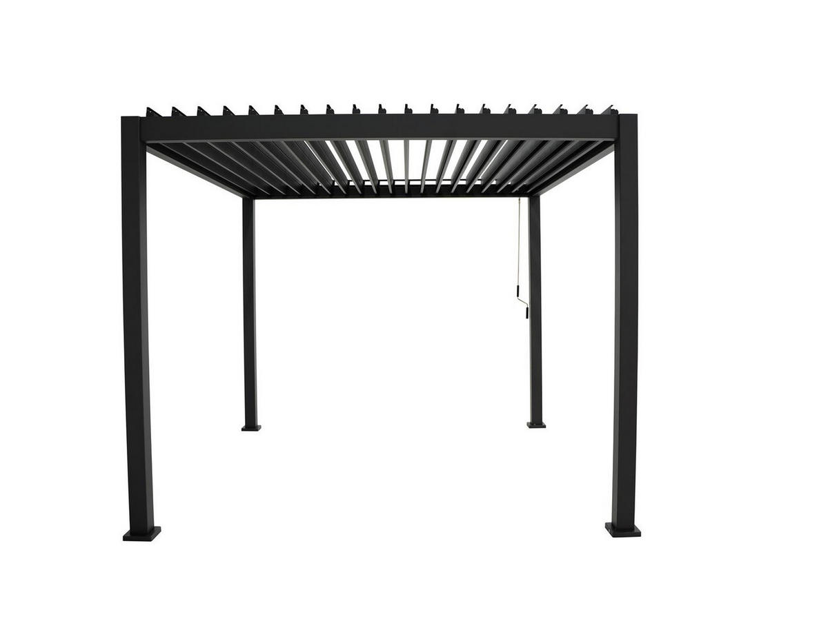 LAMELLENPERGOLA Mirador Deluxe Anthrazit Double-Layer Aluminium 300/300/250 cm - Grau, Kunststoff (300/250/300cm) - Green Spirit