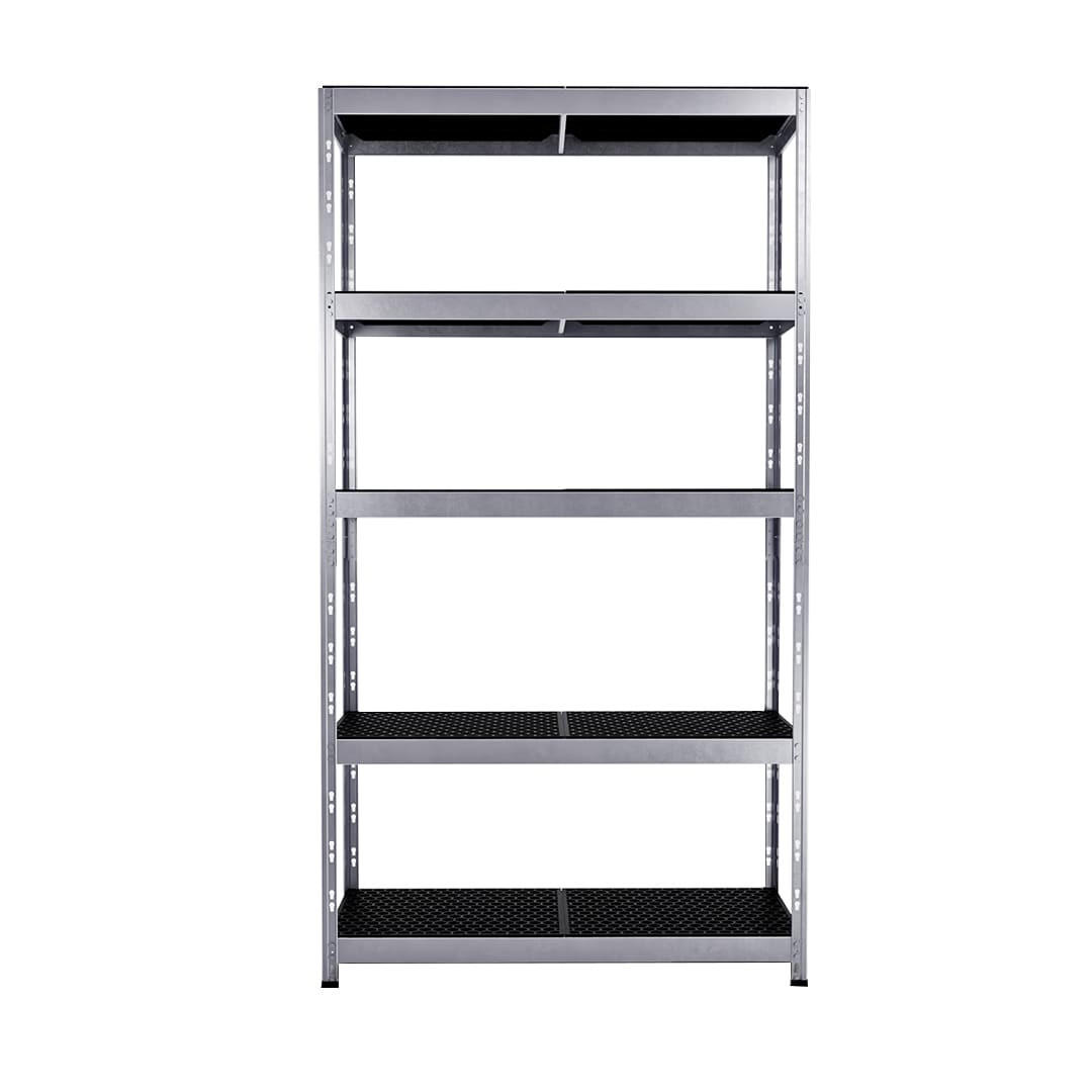 OUTDOORREGAL Metall Grau, 180x100x38 5B. - Grau, Metall (100/180/38cm) - AR Shelving