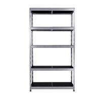OUTDOORREGAL Metall Grau, 180x100x38 5B. - Grau, Metall (100/180/38cm) - AR Shelving