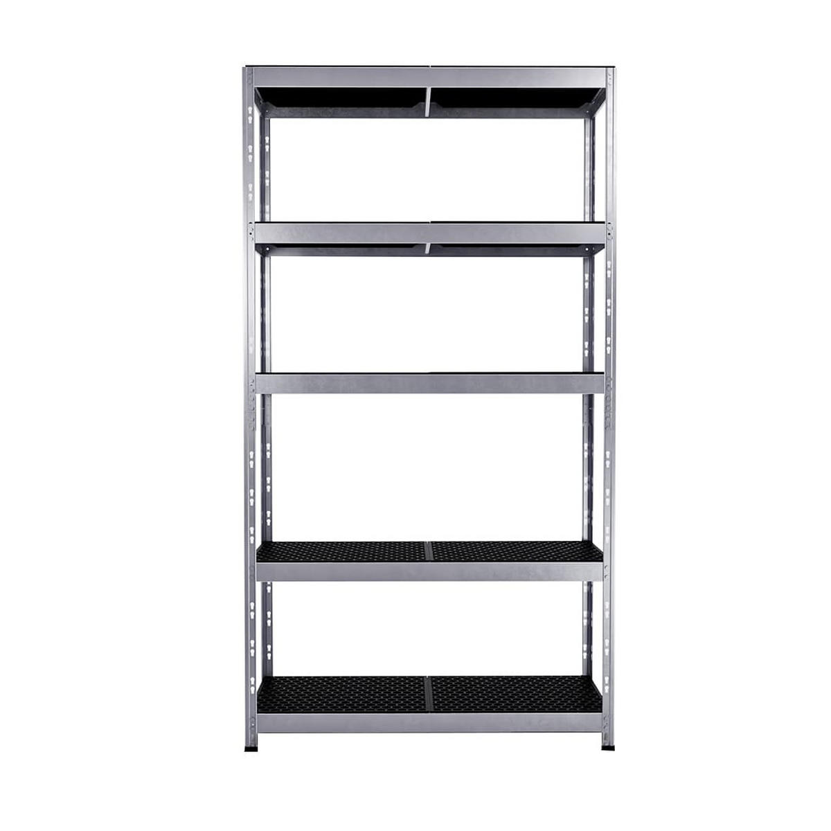 OUTDOORREGAL Metall Grau, 180x100x38 5B. - Grau, Metall (100/180/38cm) - AR Shelving