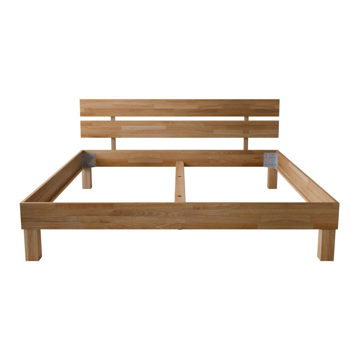 BETT 180/220 cm aus Wildeiche - Braun, Holz (180/220cm) - MeinMassivholz