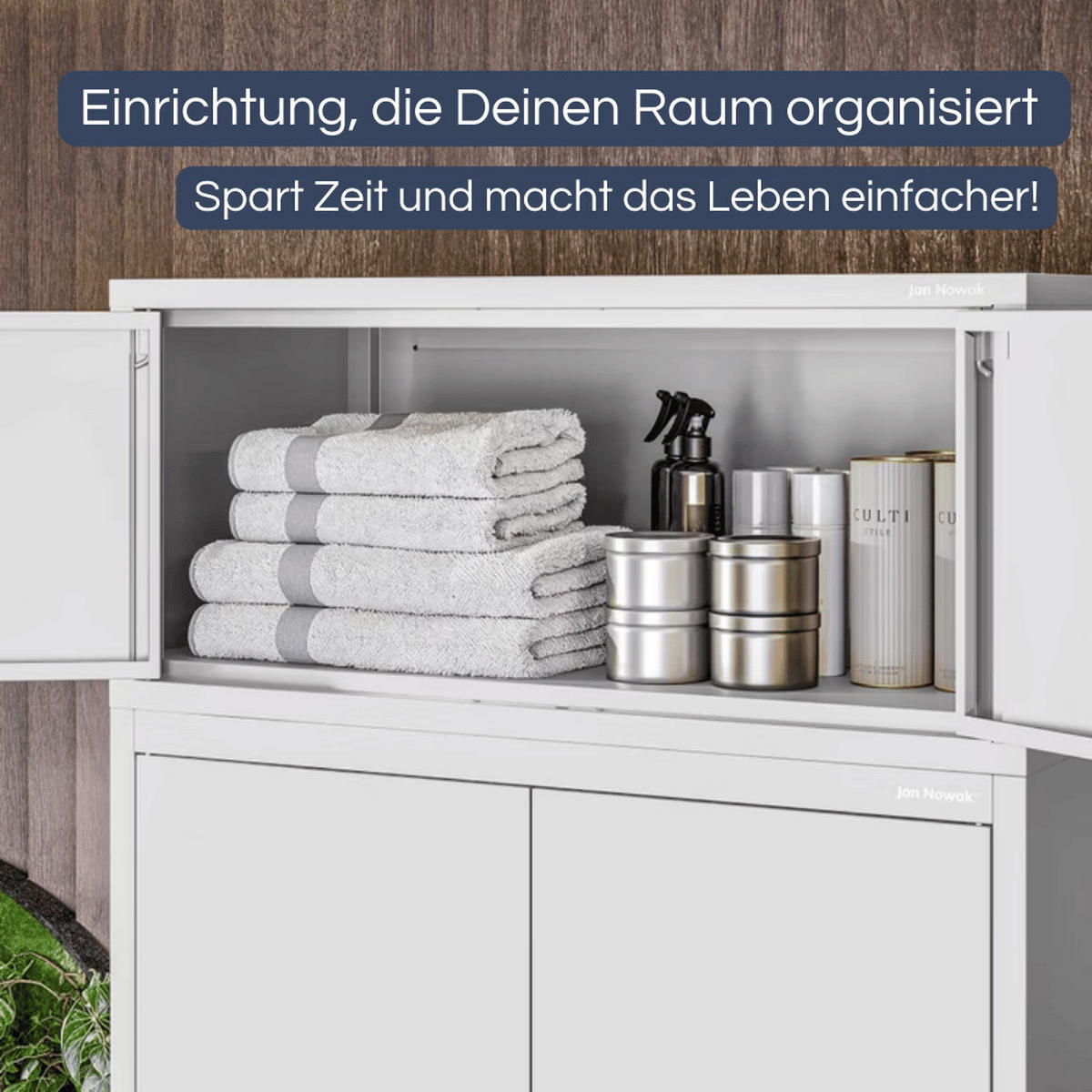 SCHRANKERWEITERUNG Aktenschrank mit 2 Flügeltüren 38x80x40cm Grau - Grau, Metall (80/38/40cm) - DELUKE