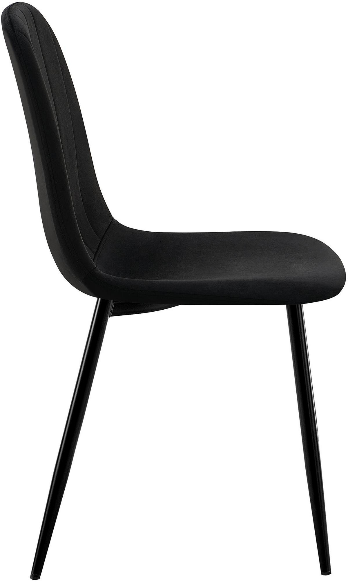 STUHL Metall Schwarz - Schwarz, Textil/Metall (45/88/54cm) - CLP