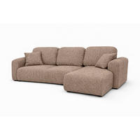 ECKSOFA Mit Schlaffunktion Und Bettkasten, Sofa L-Form Bingo L, Chenille-Stoff Artico, Beige, Rechts - Beige, Holz (250/142cm) - Kaiser Möbel