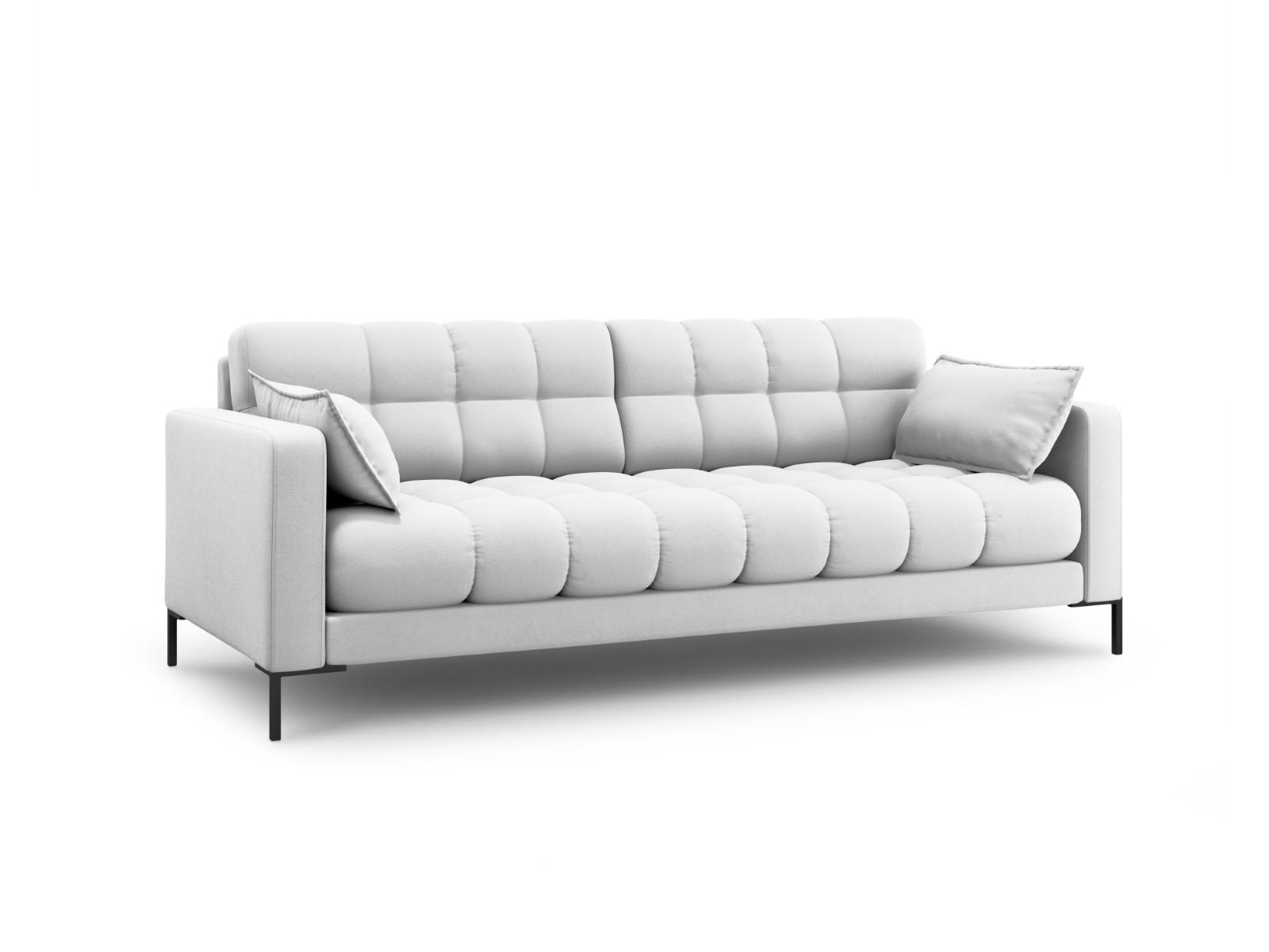 SOFA Mamaia aus strukturiertem Stoff hellgrau 3 Sitzplätze - Hellgrau, Textil (92/75/177cm) - Micadoni