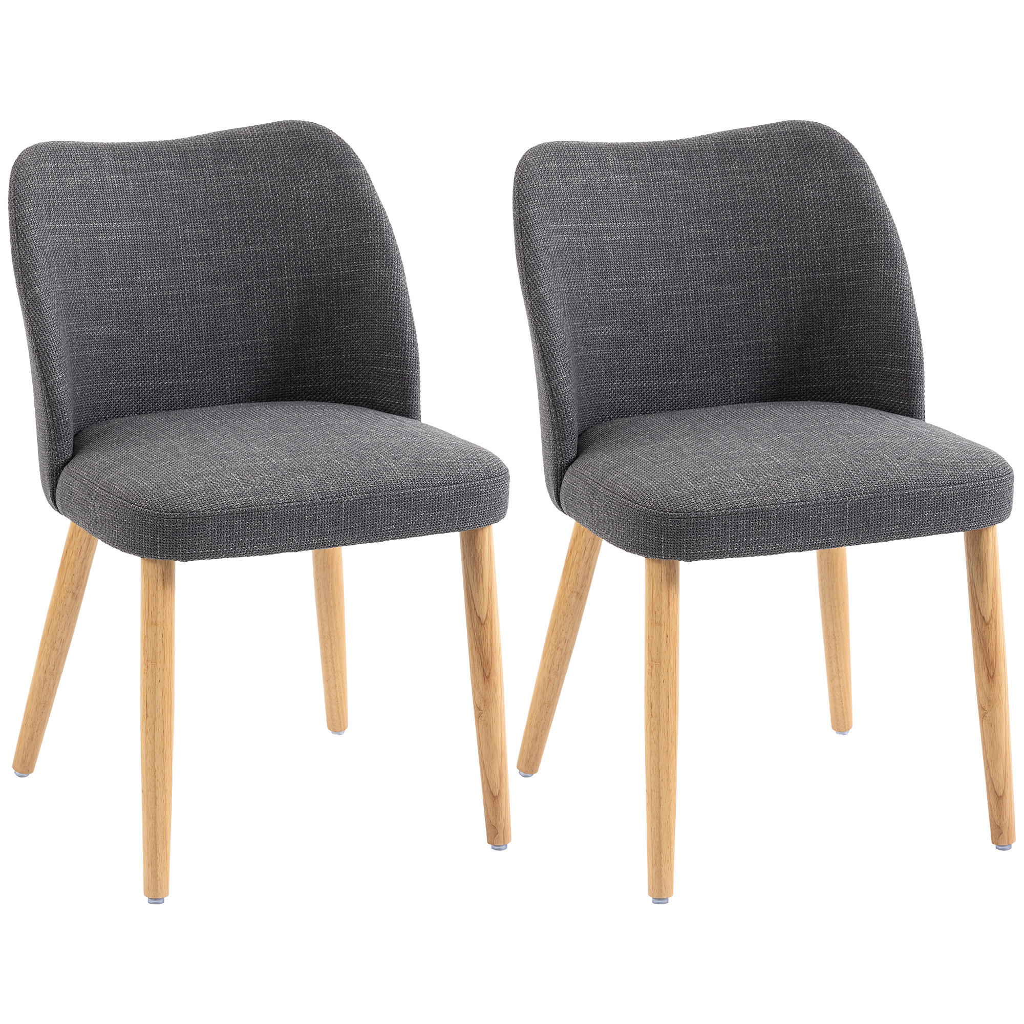 STÜHLE Grau 2 Stück - Grau, Textil (46/76/52cm) - GiPP