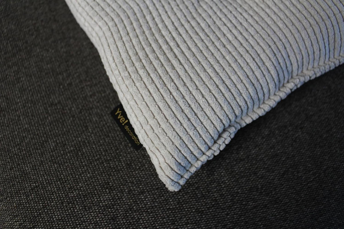 STUHLKISSEN 4er Set New Wave - Hellgrau, Textil (40/40/4cm) - Yve! decoration