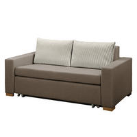 SCHLAFSOFA - Taupe/Hellbraun, Textil (173/90/90cm) - home24