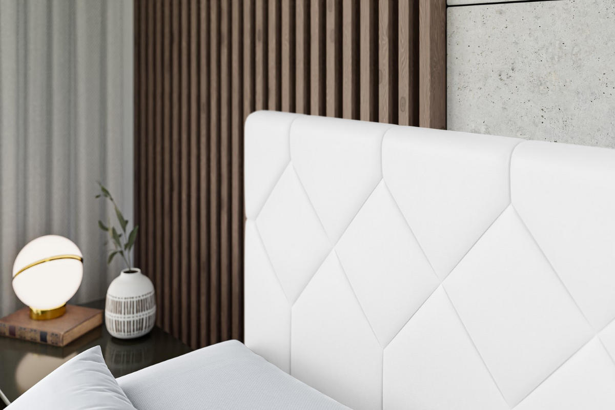 BOXBETT CATOR-Z - 120x200 cm - H4 - Weiß Hochglanz - Weiß Hochglanz, Holzwerkstoff (120/200cm) - ALTDECOR