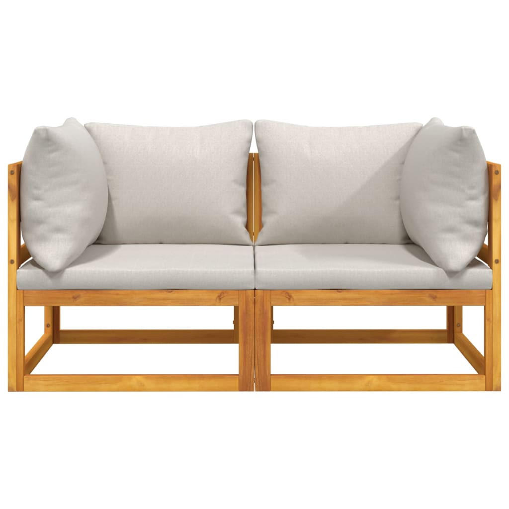 GARTENSOFA SYLOU 141/65/70.5 cm （2-SITZER） - Grau, Holz (141/65/70.5cm) - ZMH