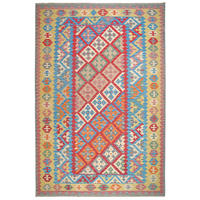 HANDWEBTEPPICH Kelim Gashgai Rot 289/197 cm Schurwolle - Rot, Textil (197/289cm) - Looma