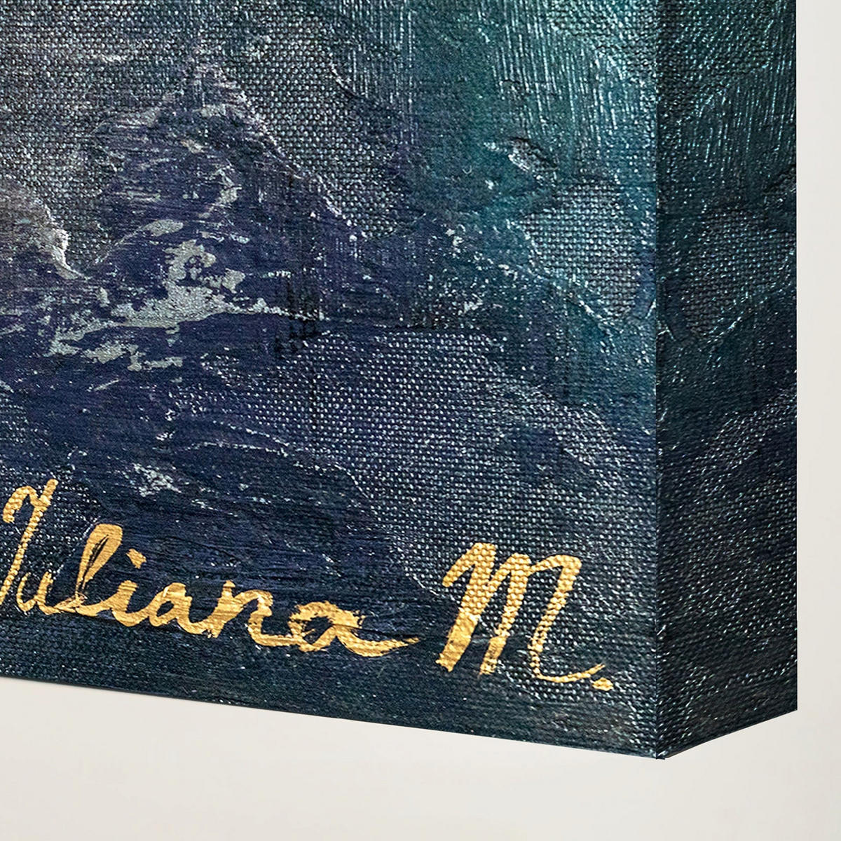 GEMÄLDE Fragmente auf Keilrahmen 100x50 cm - Blau, Holz (100/50cm) - YS-art gallery
