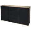 SIDEBOARD Santo Schwarz matt - Schwarz, Holzwerkstoff (138.5/75.5/35cm) - Vladon