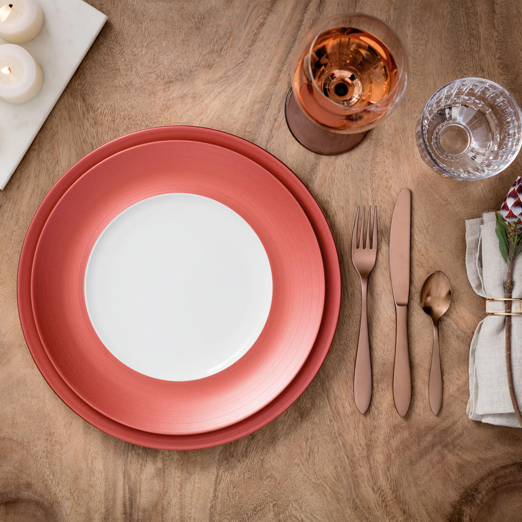 GOURMETTELLER Manufacture Glow kupfer ø 32 cm 6er Set - Kupferfarben, Keramik (32cm) - Villeroy & Boch