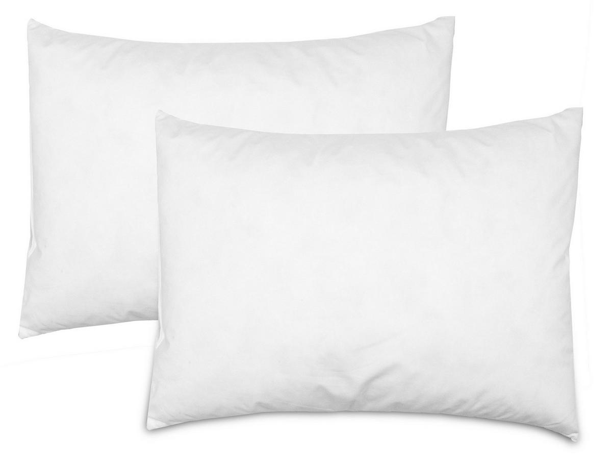 KISSEN, 2er-Set, 35x45 cm, 85% Federn, 15% Daune - Weiß, Kunststoff (35/45cm) - Zollner