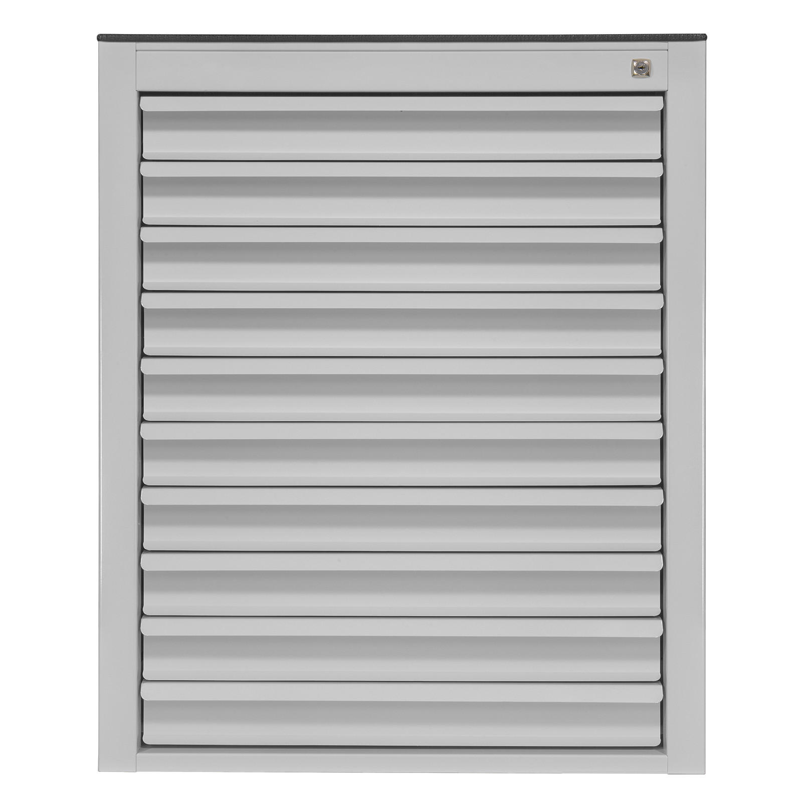 SCHUBLADENSCHRANK Kobra mit 10 Schubladen + Gummiauflage 90x71x55cm Lichtgrau - Grau, Metall (71/90/55cm) - PROREGAL