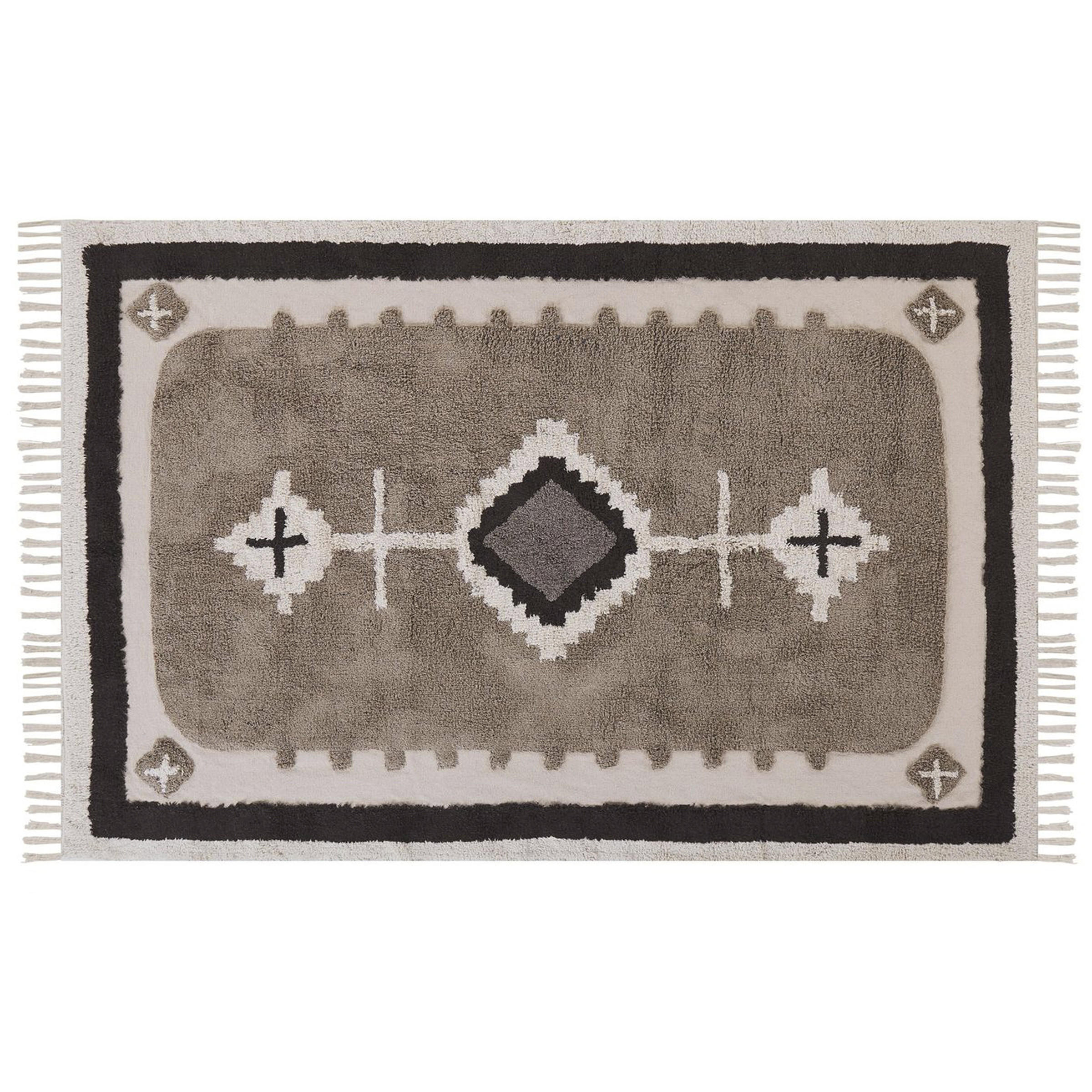 KURZFLOR-TEPPICH Geyve 200/140 cm - Beige, Textil (140/200cm) - Beliani