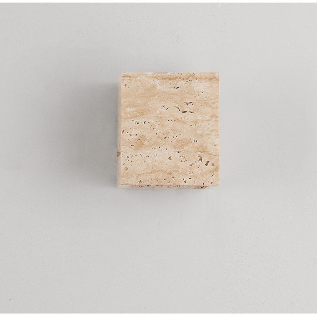 WANDLEUCHTE, 12 × 12 cm - Braun, Stein (12/12/12cm) - Authentics