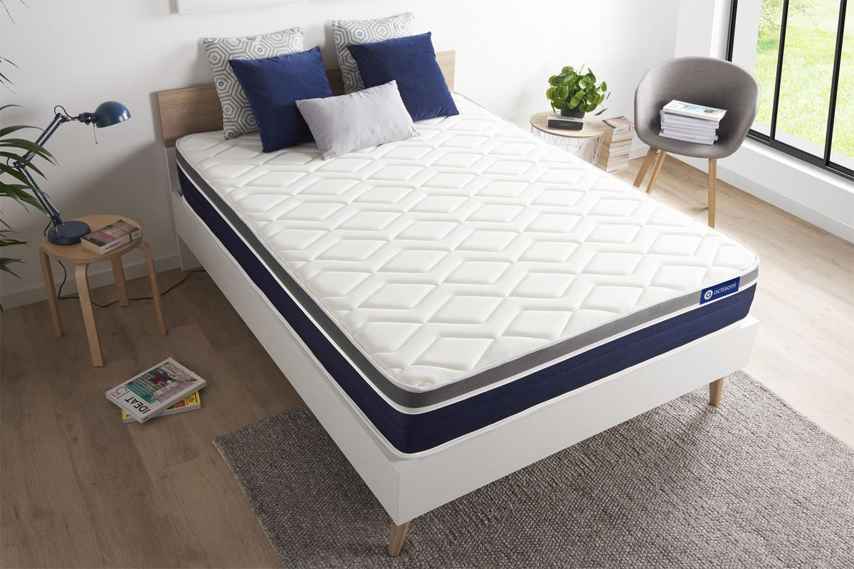 MATRATZE Actilatex confort Latex und Memory-Schaum 150 x 190 cm h2 - Weiß, Textil (150/190cm) - ACTISOM