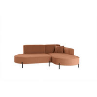 ECKSOFA L-Form Designer Modena Rein Stoff Quelle Kupfer Rechts - Kupferfarben, Holz/Textil (236/165cm) - Kaiser Möbel