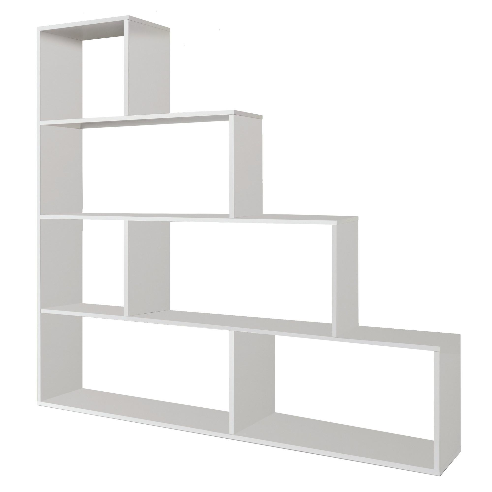 REGAL Jaén Hochglanz Weiß 6 Fächer - Weiß, Holzwerkstoff (145/145/29cm) - VS Venta-stock