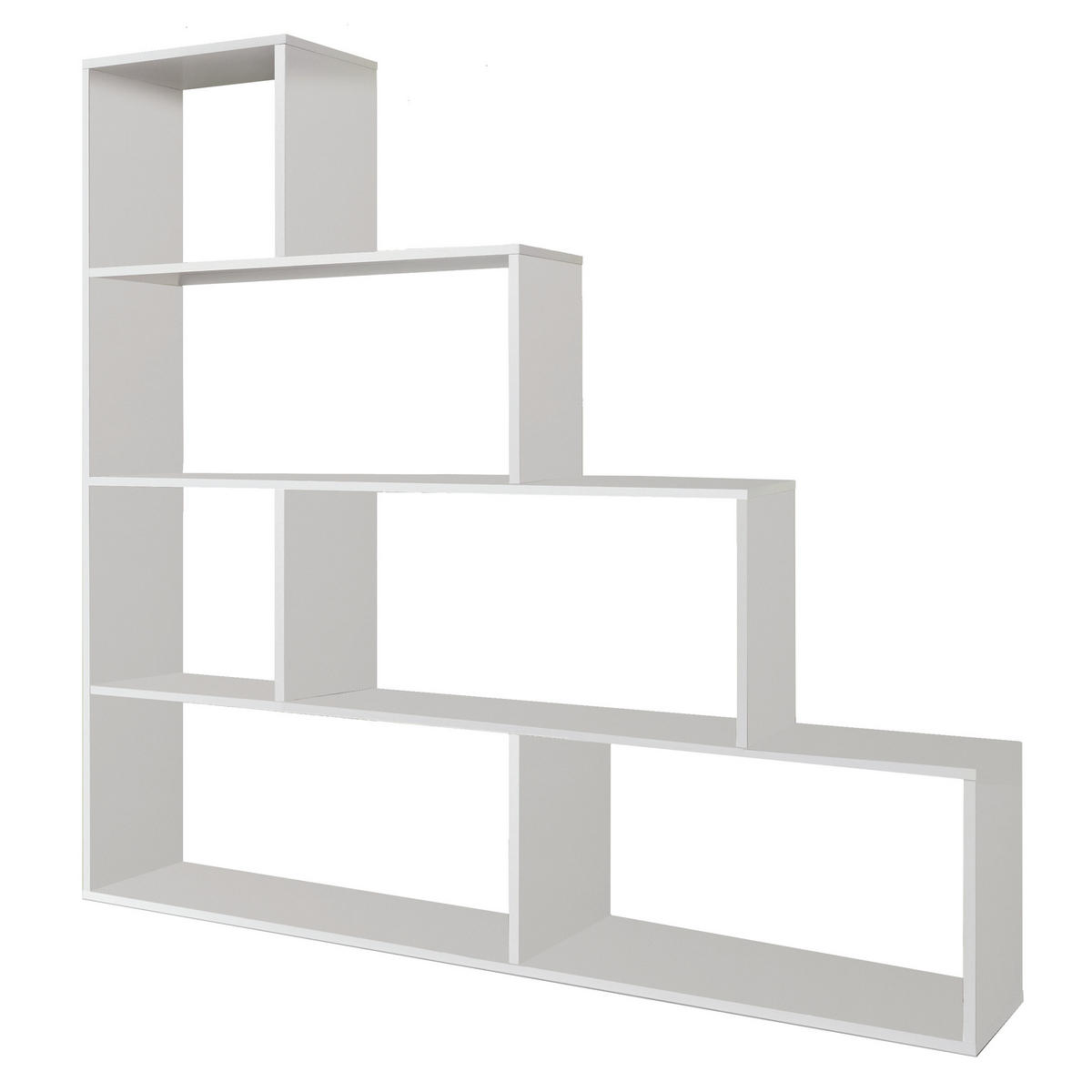 REGAL Jaén Hochglanz Weiß 6 Fächer - Weiß, Holzwerkstoff (145/145/29cm) - VS Venta-stock