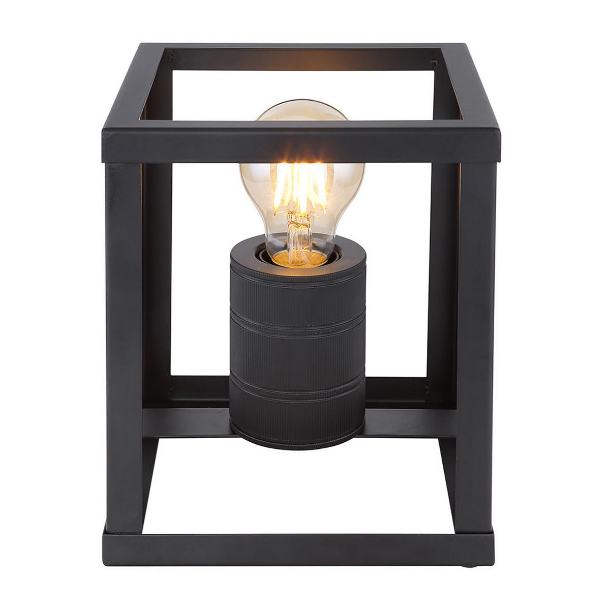 LED TISCHLEUCHTE Metallrahmen Schwarz - Schwarz, Metall (17/17/20cm) - Globo Lighting