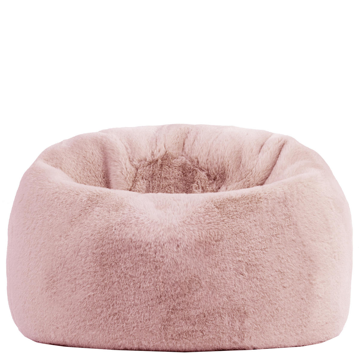 KINDERSITZSACK Kingston Kaninchenkunstfell - Pink/Mokka, Textil (80/45/80cm) - icon