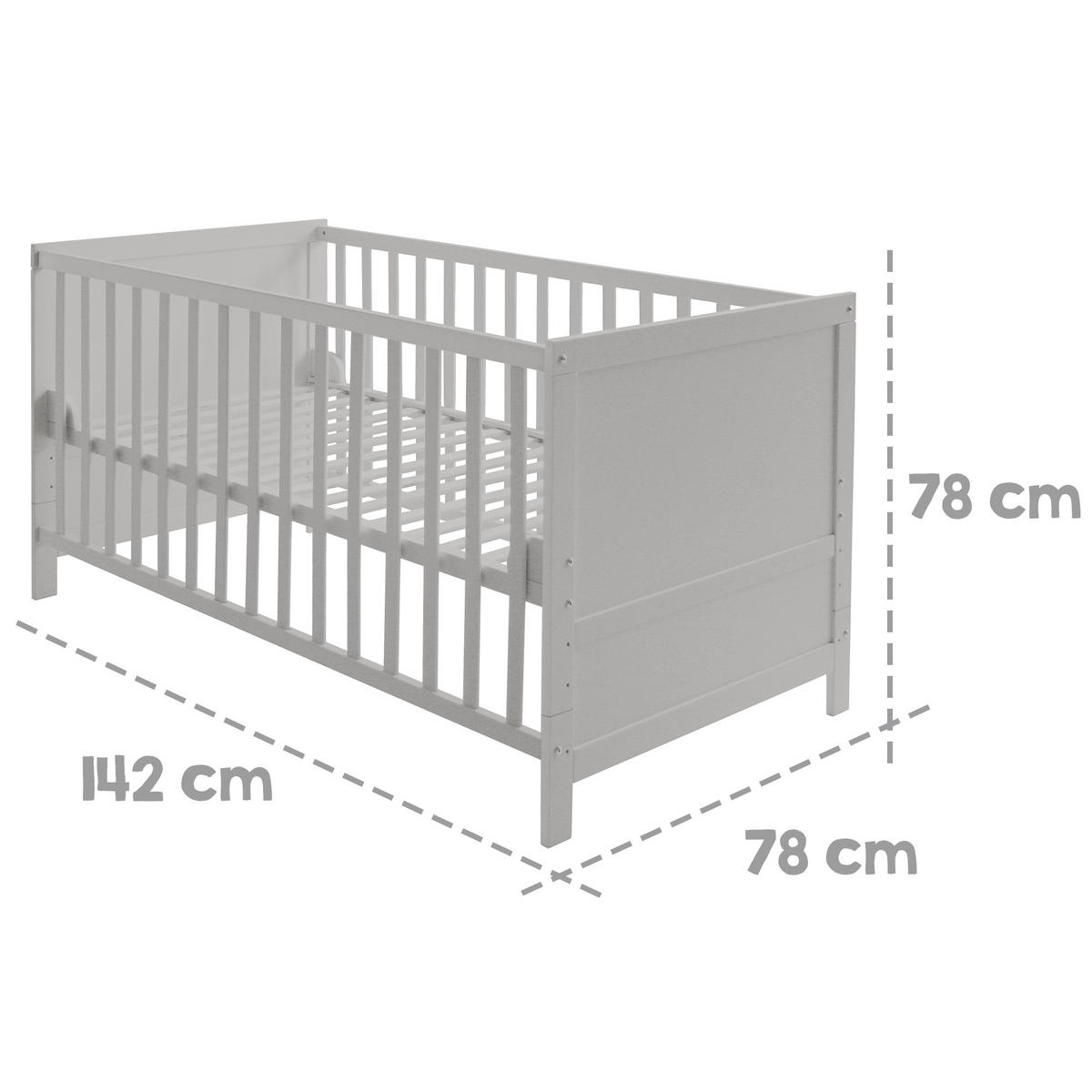 BABYBETT Sternenzauber 70 x 140 cm - Taupe, Holzwerkstoff (70/140cm) - Roba