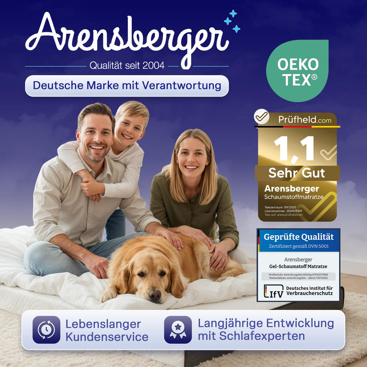 GEL-Matratze ANNA, Höhe 13cm, 120x200cm - Weiß, Textil (120/200cm) - Arensberger