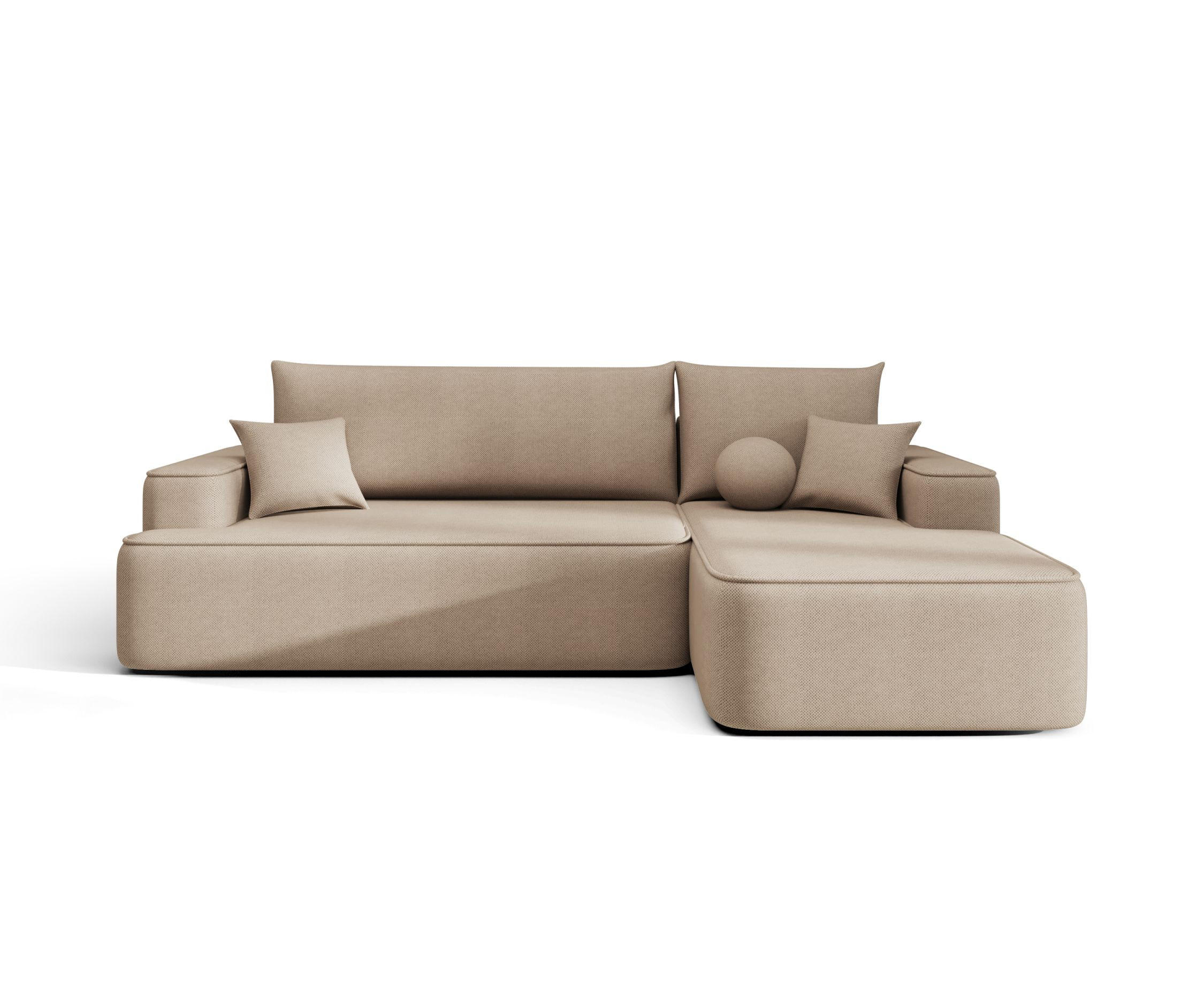ECKSOFA mit Schlaffunktion FIGO Curio 15 Rechts - Beige, Textil (250/150cm) - Bedante