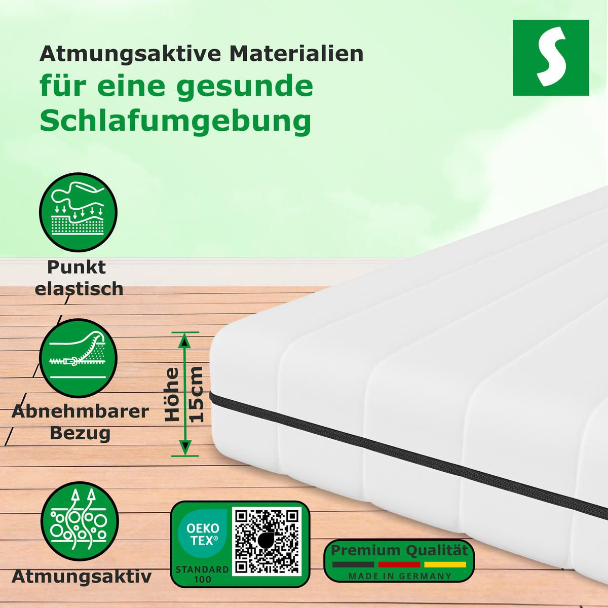 KALTSCHAUMMATRATZE Orthopädische Härtegrad H2 / H7 140 x 200 cm - Weiß, Textil (140/200cm) - Schlaftroll
