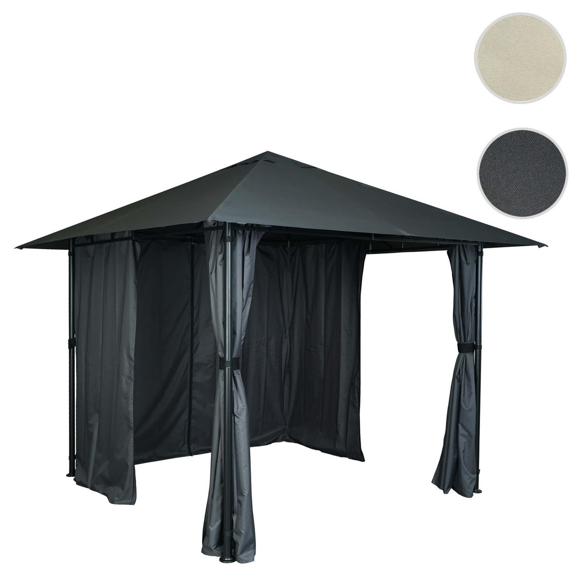 PERGOLA 255x300x300cm Seitenwand Anthrazit - Anthrazit, Metall (300/255/300cm) - BERLINLODGE