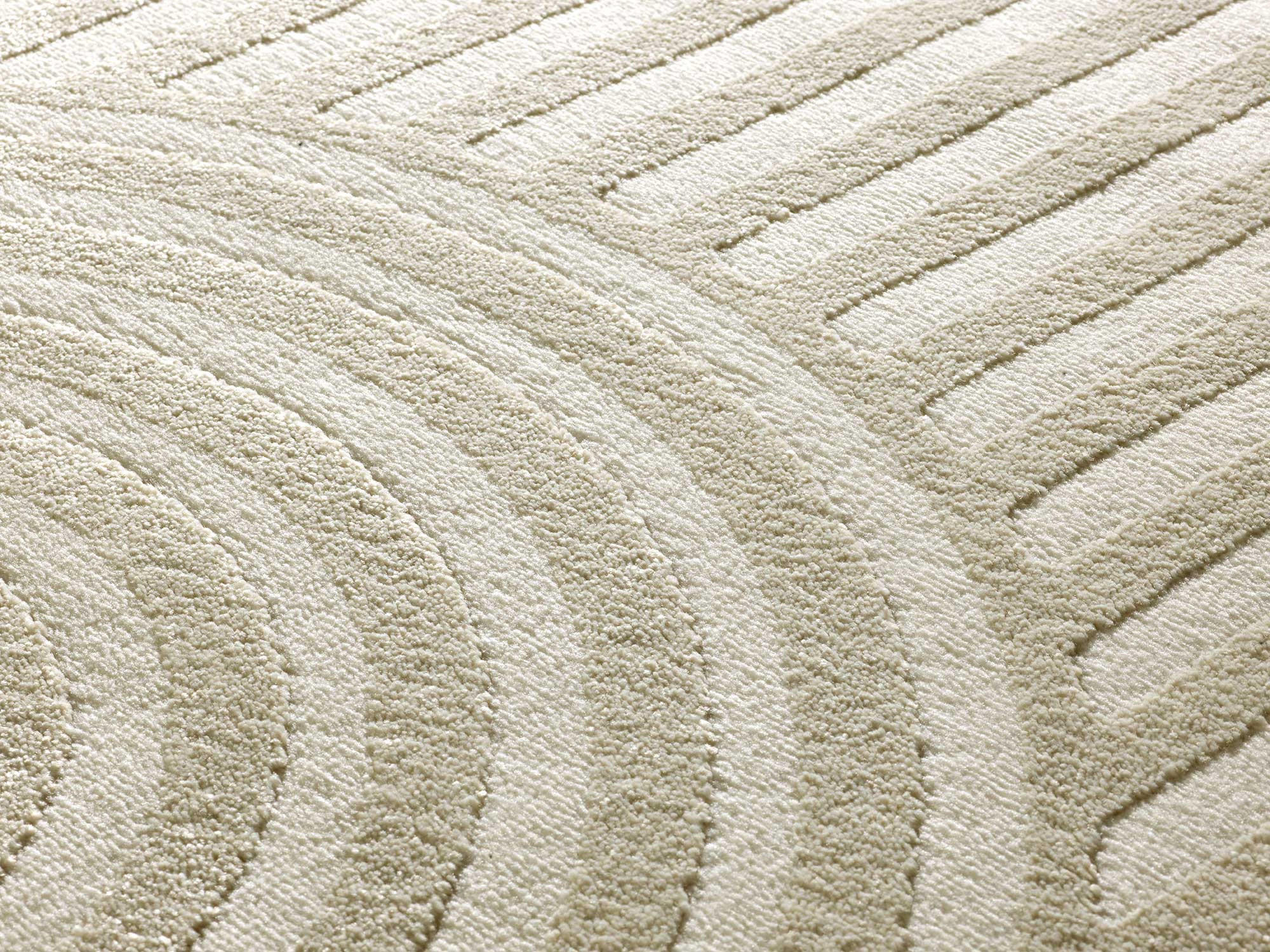WEBTEPPICH mit geometrischem Muster Weiß Geprägt Zen 133/190 cm - Weiß, Naturmaterialien/Textil (133/190cm) - Atticgo