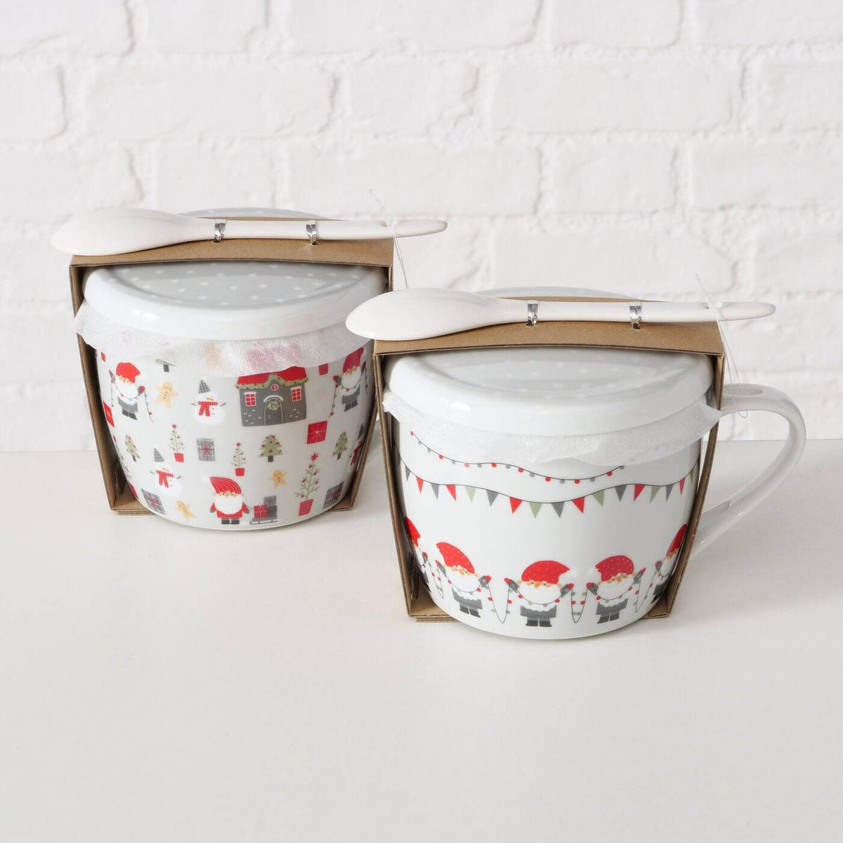 WEIHNACHTSTASSE Jumbo Monti 600 ml - Grau, Keramik (0.6L) - Boltze Home