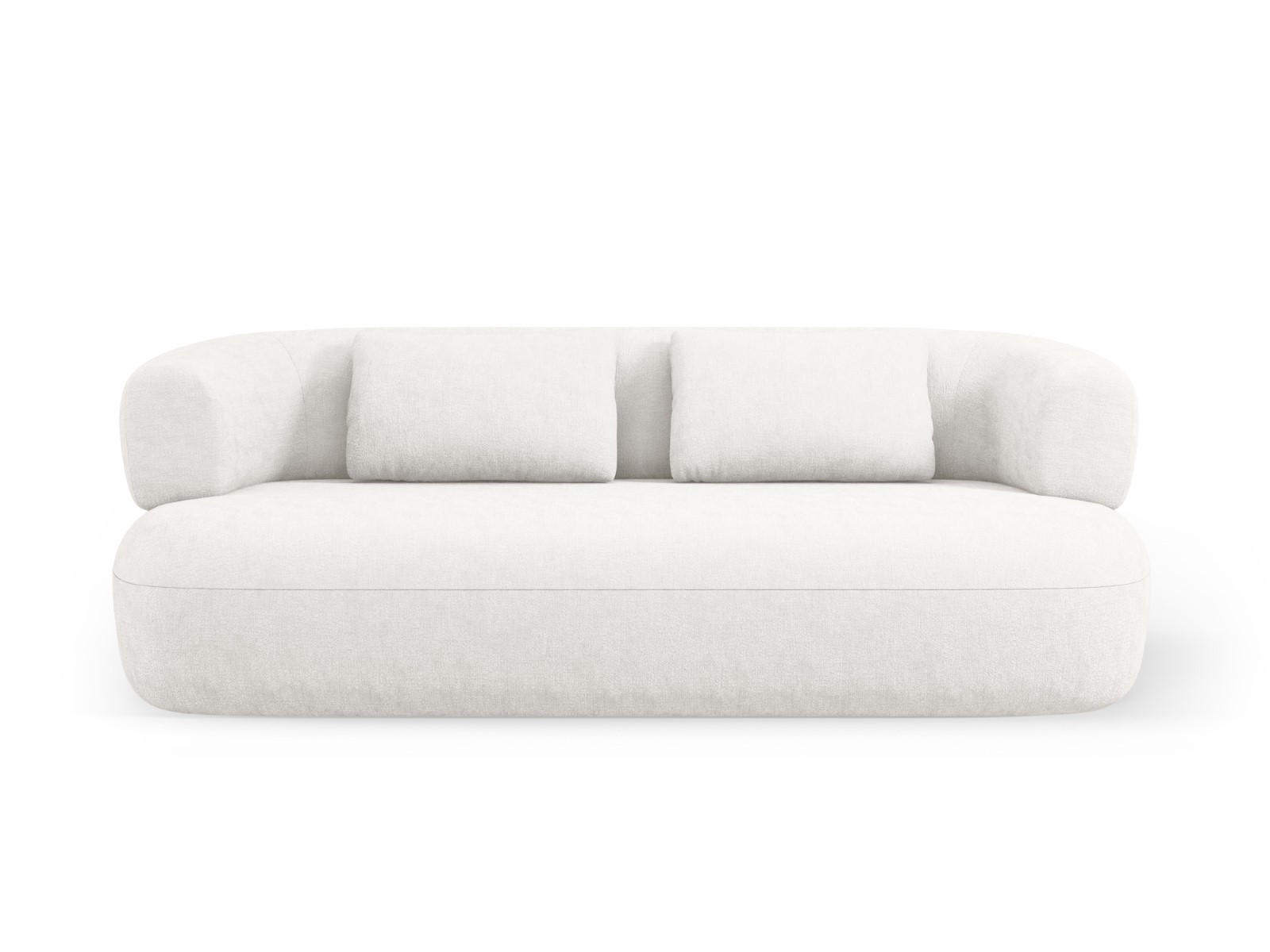 SOFA Jenny aus Chenille-Stoff leichtes beige 3 Sitzplätze - Creme, Textil (90/73/178cm) - Micadoni