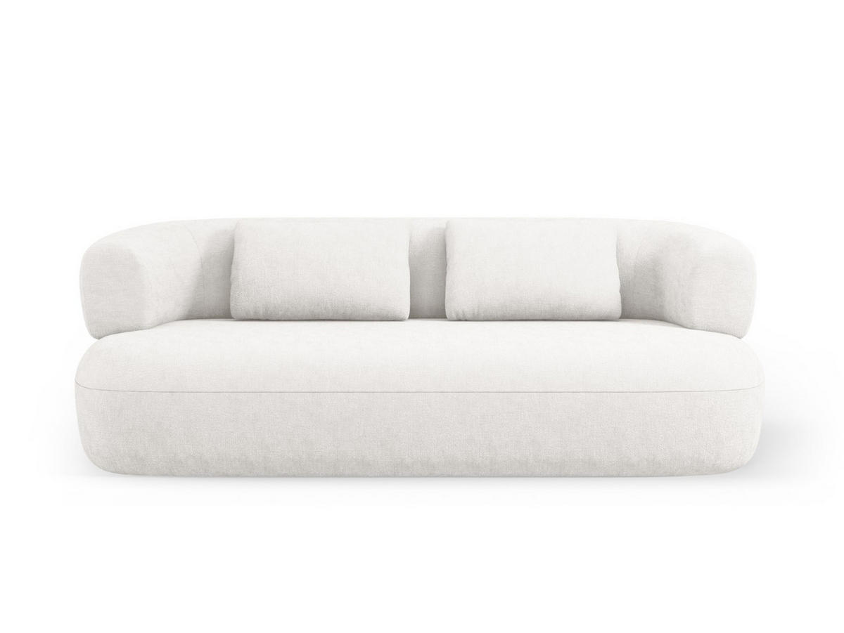 SOFA Jenny aus Chenille-Stoff leichtes beige 3 Sitzplätze - Creme, Textil (90/73/178cm) - Micadoni