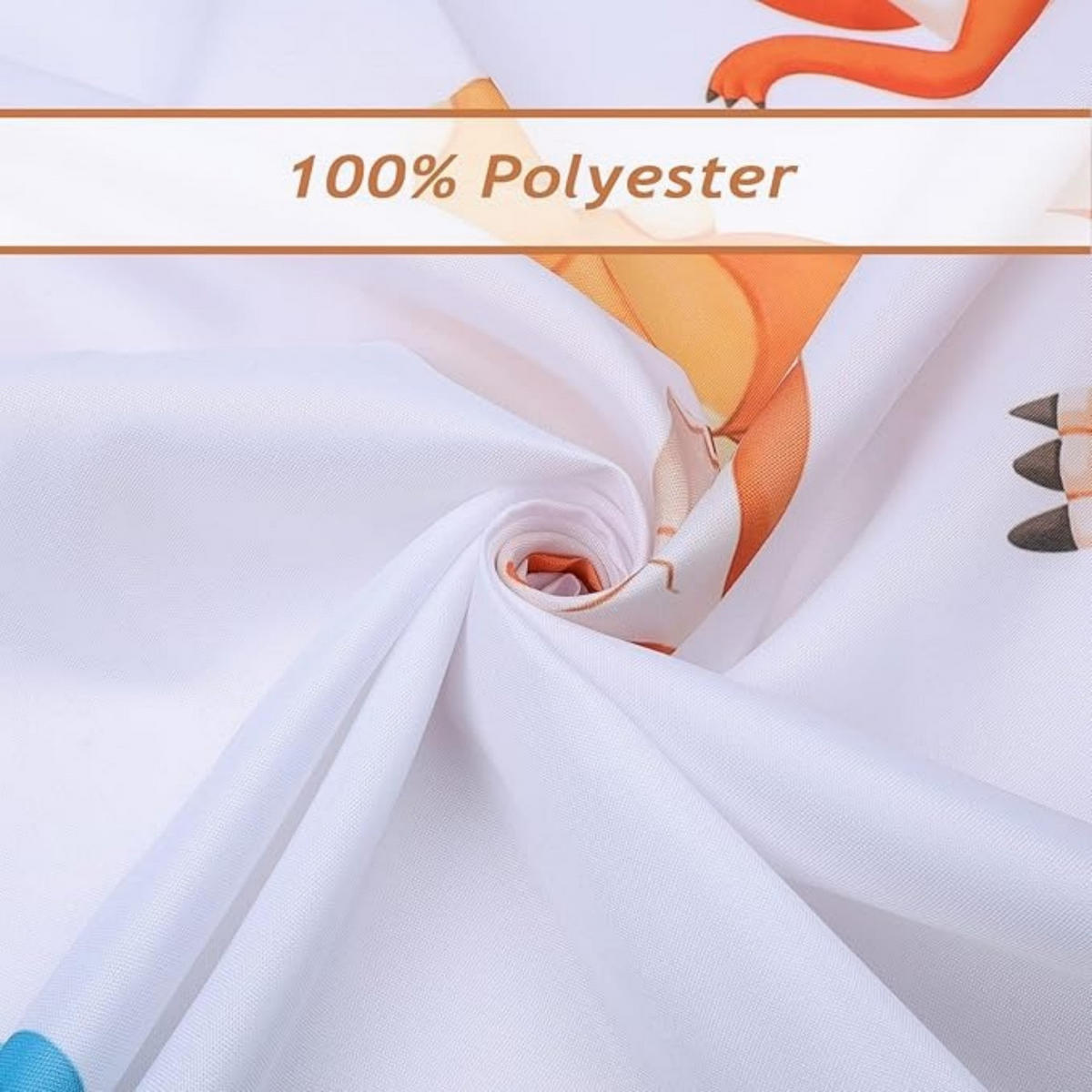 DUSCHVORHANG Dinosaurier Polyester schimmelresistent mit Haken für Badewanne - Weiß, Textil (180/180cm) - MCBOSON