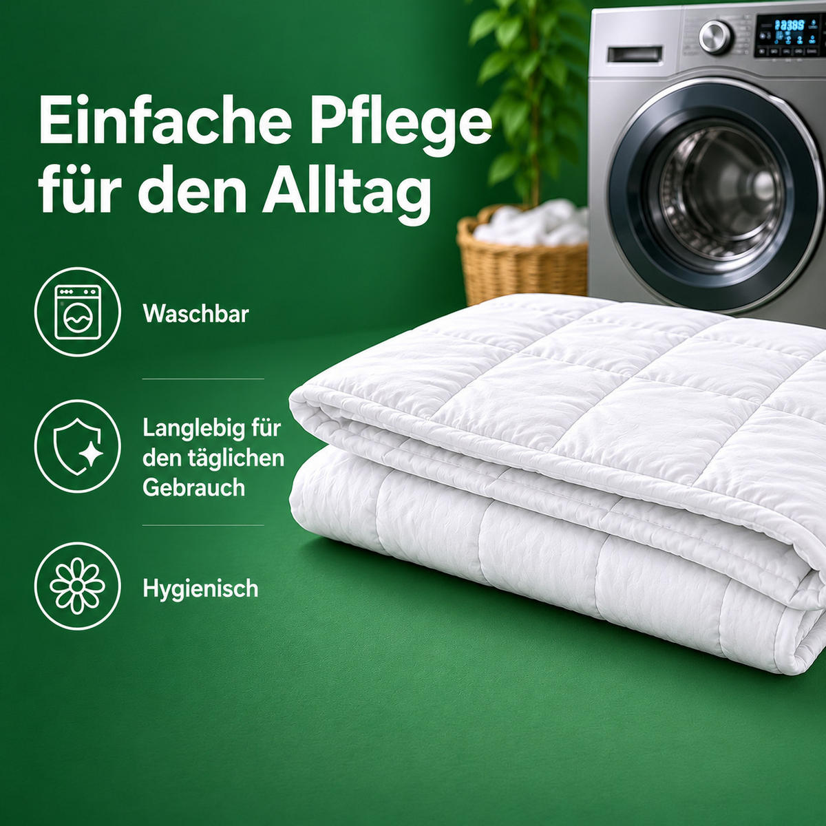 SOMMER Bettdecke 135x200 cm – Leichte Mikrofaser Steppdecke, Atmungsaktiv & Hautfreundlich, Waschbare Sommerdecke in Weiß - Weiß, Textil (135/200cm) - Schlaftroll