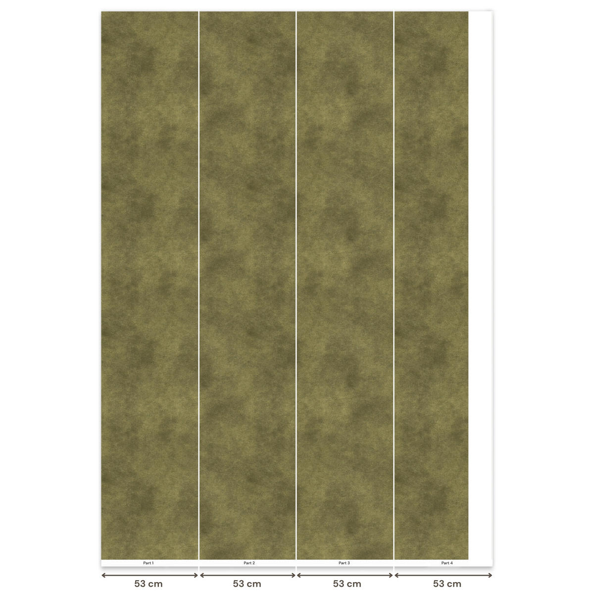 TAPETE - Textur - Abstrakt - Grün - 200x300 cm - Olivgrün, Papier (200/300cm) - OnlyWow