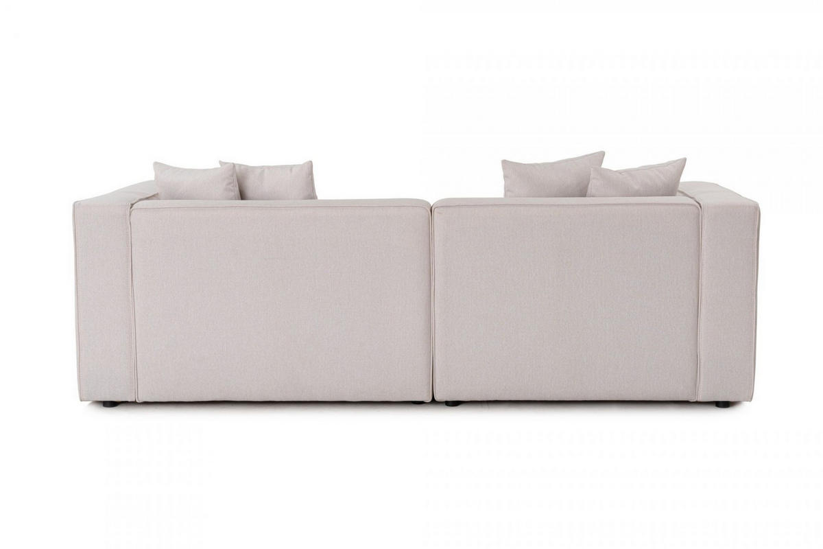 ECKSOFA breites XL-Design - Schwarz/Grau, Holz/Kunststoff (180/230cm) - myHomelando