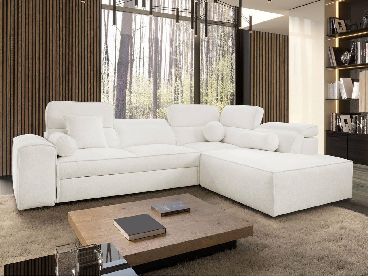 ECKSCHLAFSOFA Vito VII, Seite: Rechts - Creme, Holz/Textil (276/214cm) - MIRJAN24