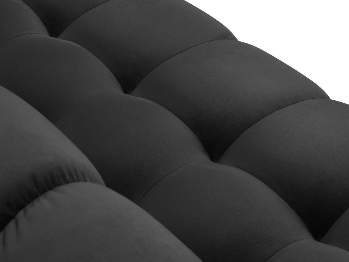ECKSOFA links Mamaia aus Samt dunkelgrau 5 Sitzplätze - Dunkelgrau, Textil (185/293cm) - Micadoni