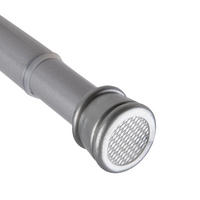 VERSTELLBARE Vorhangstange - Spannstange zum Klemmen Silber Ø22/25 mm 120-210 cm - Silberfarben, Metall (120cm) - Bestlivings