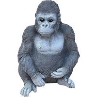 STEINFIGUR Gorilla Ben Affe frostfest Steinguss Gartenfigur - Grau, Stein (23/29/14cm) - stoneandstyle