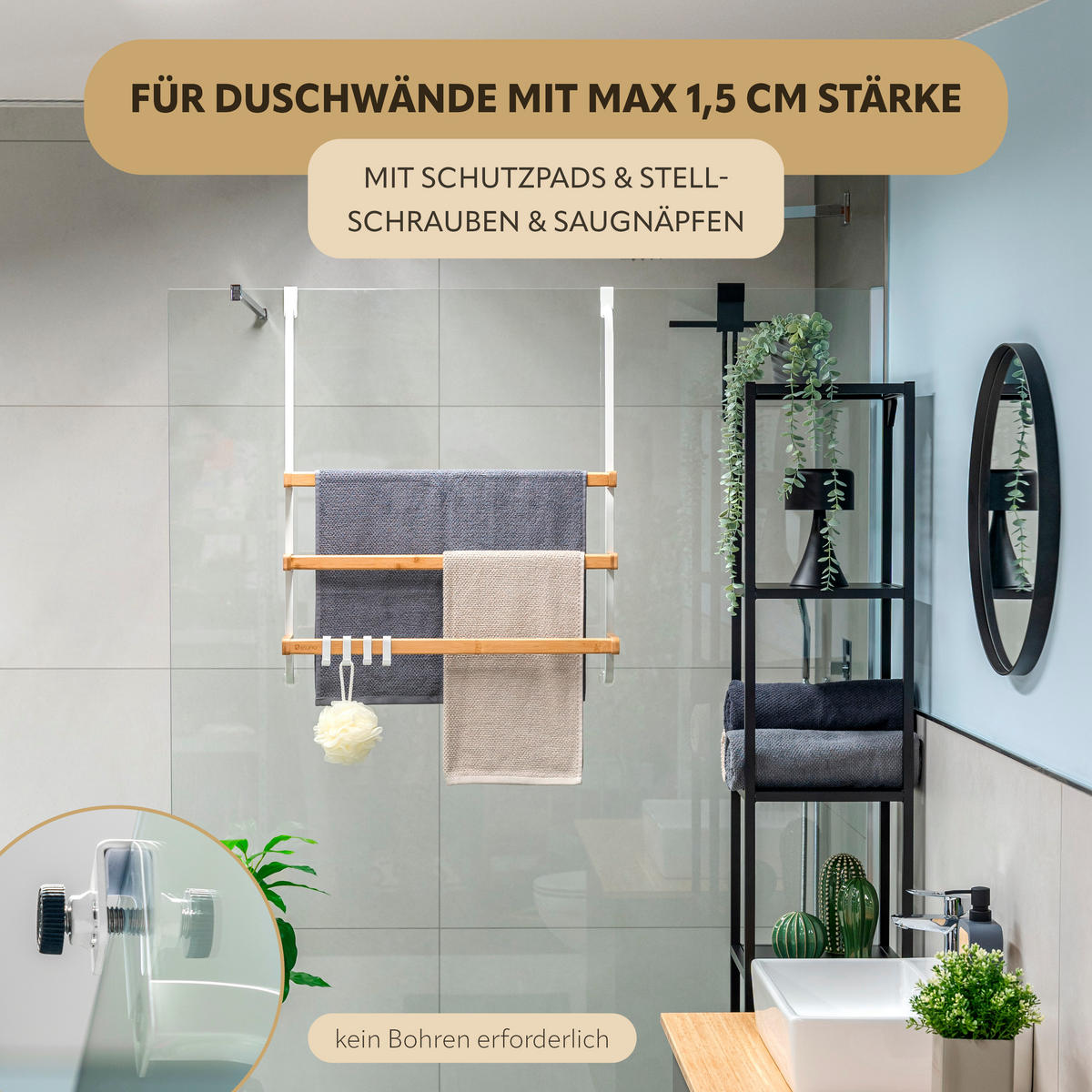 HANDTUCHHALTER, weiß - Weiß, Holz (63.5/77.5/21cm) - eluno