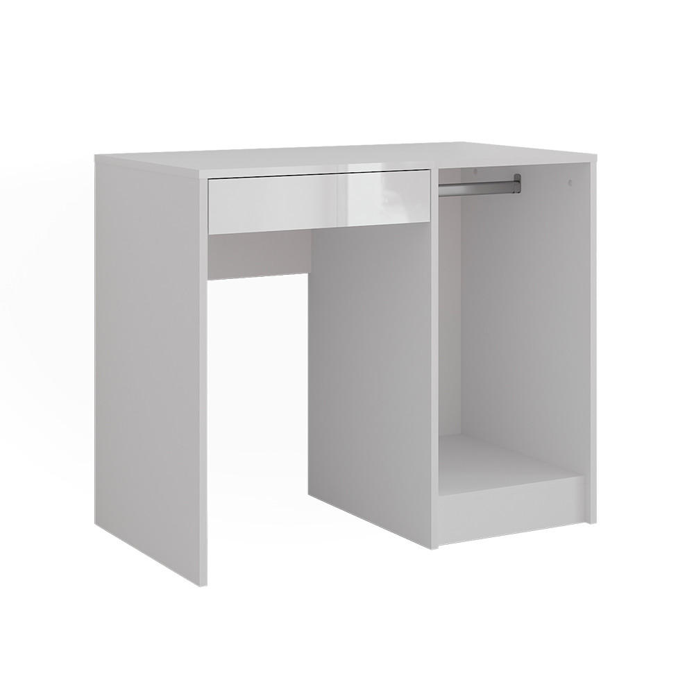 Vicco Schminktisch Weiß, Weiß Hochglanz 89.8x76x50.1 cm