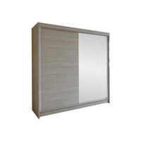SCHWEBETÜRENSCHRANK Talin I - Silberfarben/Sonoma Eiche, Holzwerkstoff/Metall (180/215/58cm) - MIRJAN24